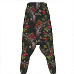 Guns And Flowers Pattern Print Hammer Pants