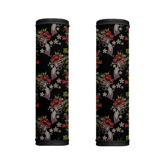 Guns And Flowers Pattern Print Handle Covers