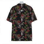 Guns And Flowers Pattern Print Hawaiian Shirt