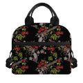 Guns And Flowers Pattern Print Insulated Lunch Bag