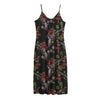 Guns And Flowers Pattern Print Jersey Midi Cami Dress