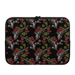Guns And Flowers Pattern Print Laptop Sleeve