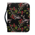Guns And Flowers Pattern Print Leather Bible Cover