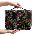 Guns And Flowers Pattern Print Leather Bible Cover
