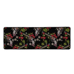 Guns And Flowers Pattern Print Long Kitchen Mat