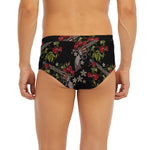 Guns And Flowers Pattern Print Men's Briefs