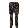 Guns And Flowers Pattern Print Men's leggings