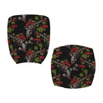 Guns And Flowers Pattern Print Office Chair Cover