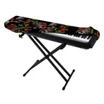Guns And Flowers Pattern Print Piano Keyboard Cover