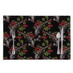Guns And Flowers Pattern Print Placemat