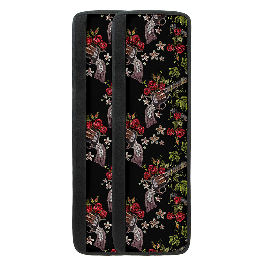 Guns And Flowers Pattern Print Refrigerator Handle Covers