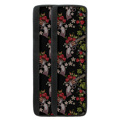 Guns And Flowers Pattern Print Refrigerator Handle Covers