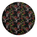 Guns And Flowers Pattern Print Round Blanket