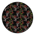 Guns And Flowers Pattern Print Round Floor Mat