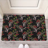 Guns And Flowers Pattern Print Rubber Doormat