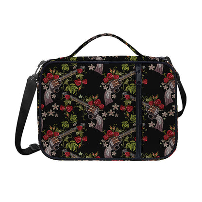 Guns And Flowers Pattern Print Shoulder Strap Bible Bag