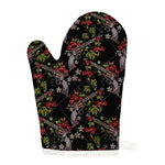 Guns And Flowers Pattern Print Single Oven Mitt
