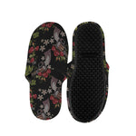 Guns And Flowers Pattern Print Slippers