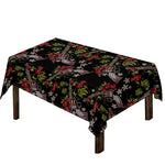 Guns And Flowers Pattern Print Tablecloth