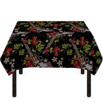Guns And Flowers Pattern Print Tablecloth
