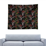 Guns And Flowers Pattern Print Tapestry