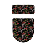 Guns And Flowers Pattern Print Toilet Lid And Tank Cover Set