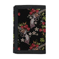 Guns And Flowers Pattern Print Trifold Wallet