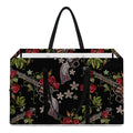 Guns And Flowers Pattern Print Utility Tote Bag