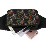 Guns And Flowers Pattern Print Waist Bag