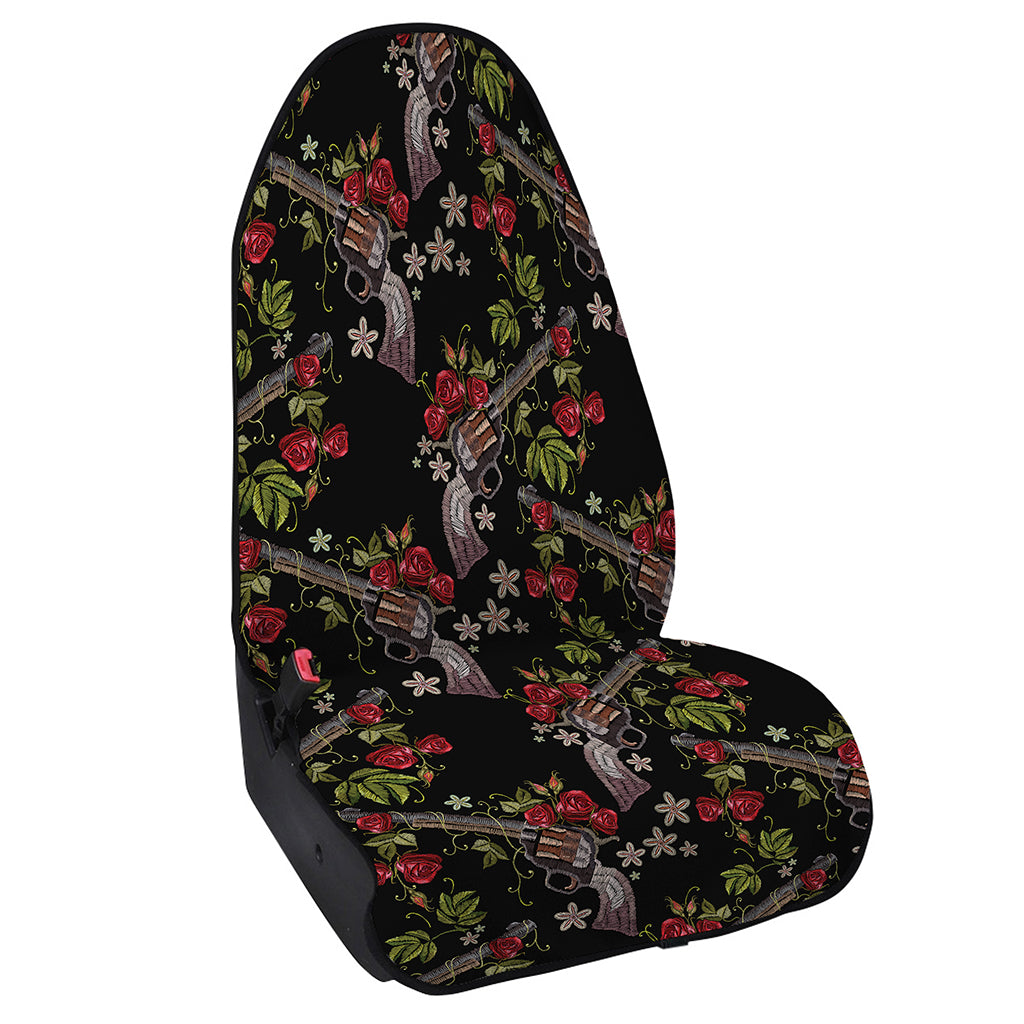Guns And Flowers Pattern Print Waterproof Car Seat Cover
