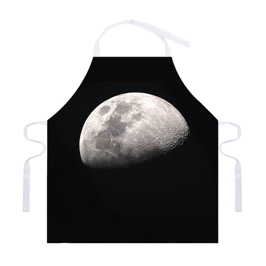 Half Moon Print Adjustable Apron