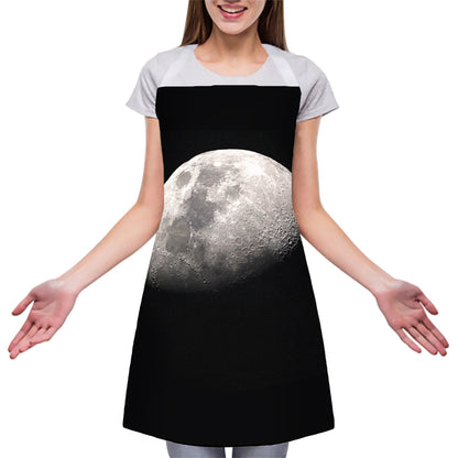 Half Moon Print Adjustable Apron