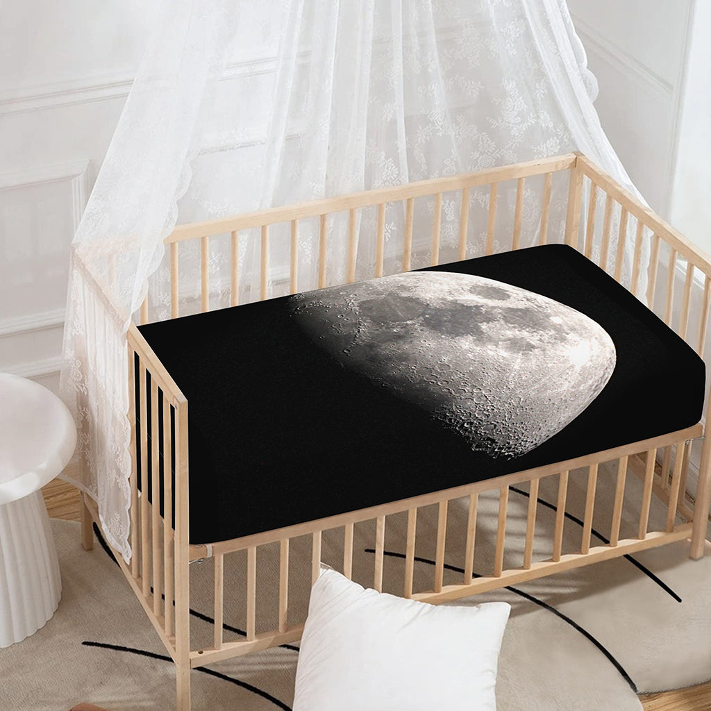 Half Moon Print Baby Crib Sheet