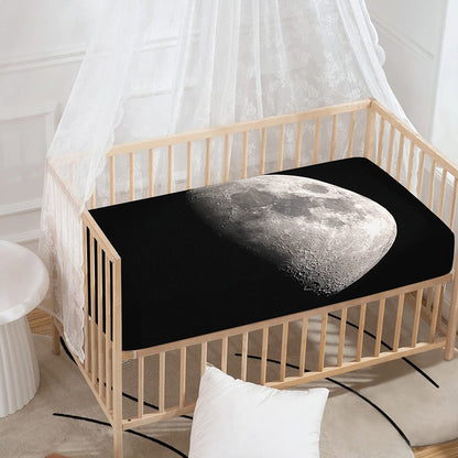 Half Moon Print Baby Crib Sheet