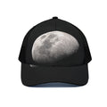Half Moon Print Black Mesh Trucker Hat