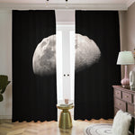 Half Moon Print Blackout Pencil Pleat Curtains