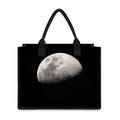 Half Moon Print Canvas Tote Bag