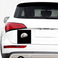 Half Moon Print Car Sticker