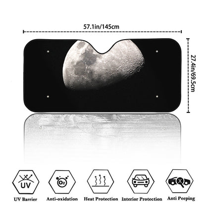 Half Moon Print Car Windshield Sun Shade