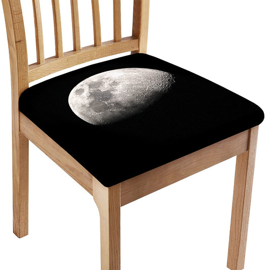 Half Moon Print Chair Cushion Cover