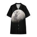 Half Moon Print Cotton Hawaiian Shirt