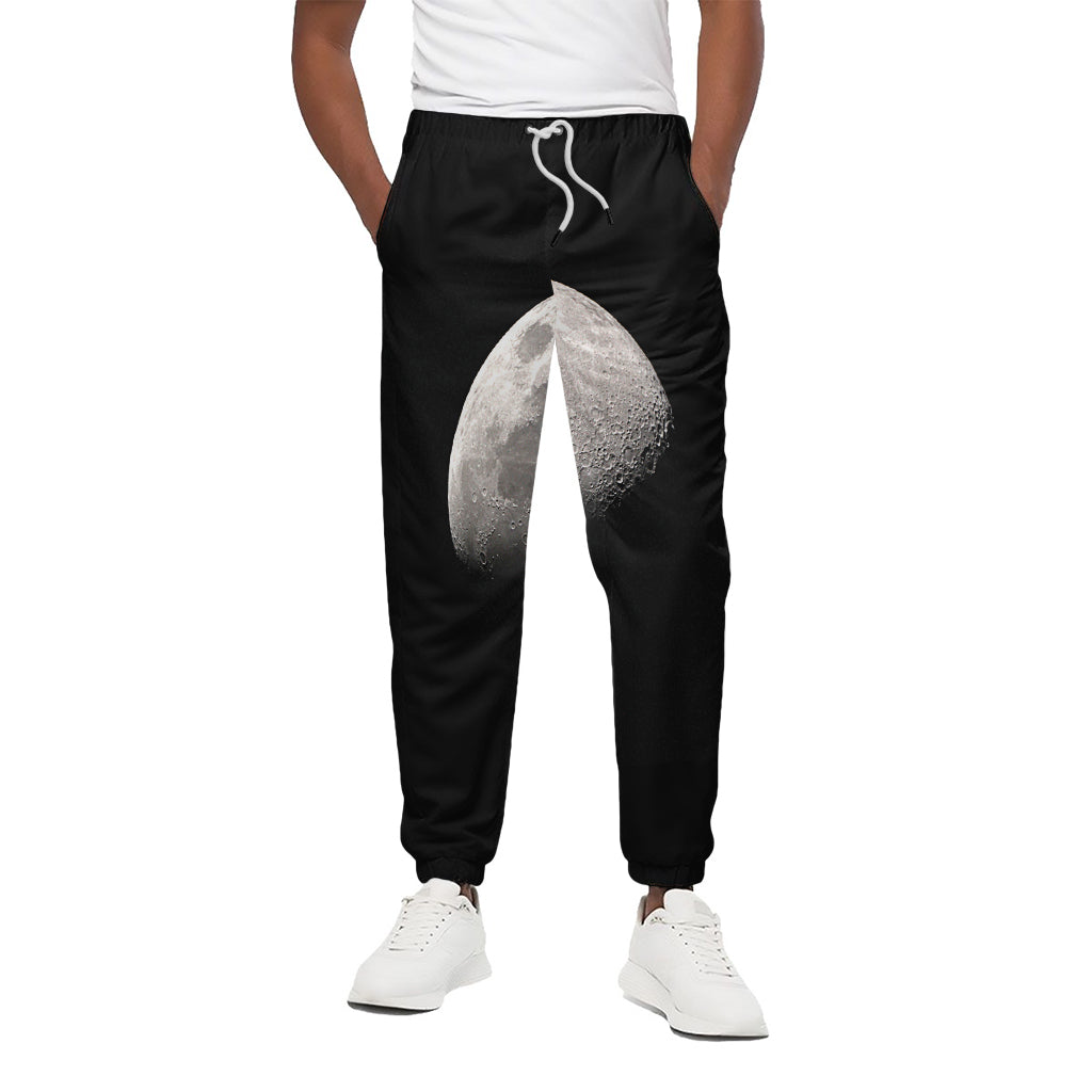 Half Moon Print Cotton Pants