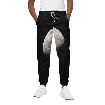 Half Moon Print Cotton Pants