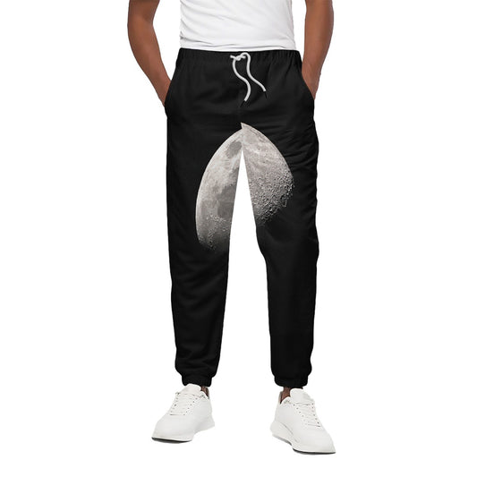 Half Moon Print Cotton Pants