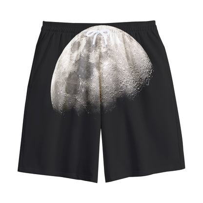 Half Moon Print Cotton Shorts