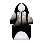 Half Moon Print Dog Zip Up Hoodie