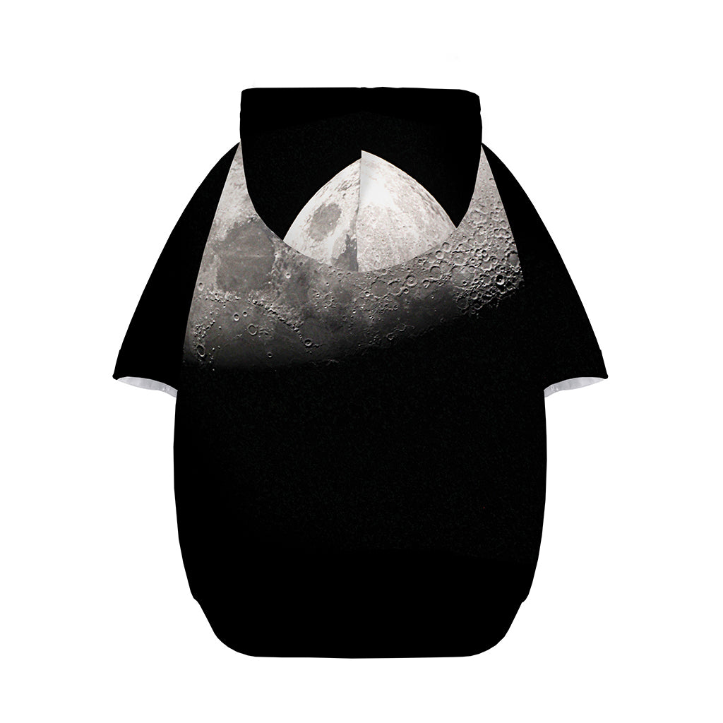 Half Moon Print Dog Zip Up Hoodie