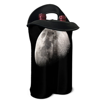 Half Moon Print Double Neoprene Wine Tote