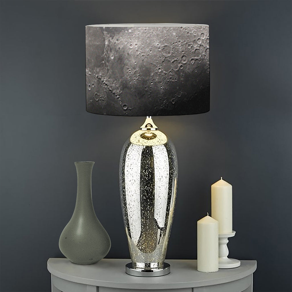 Half Moon Print Drum Lamp Shade