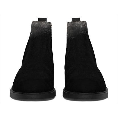 Half Moon Print Flat Ankle Boots